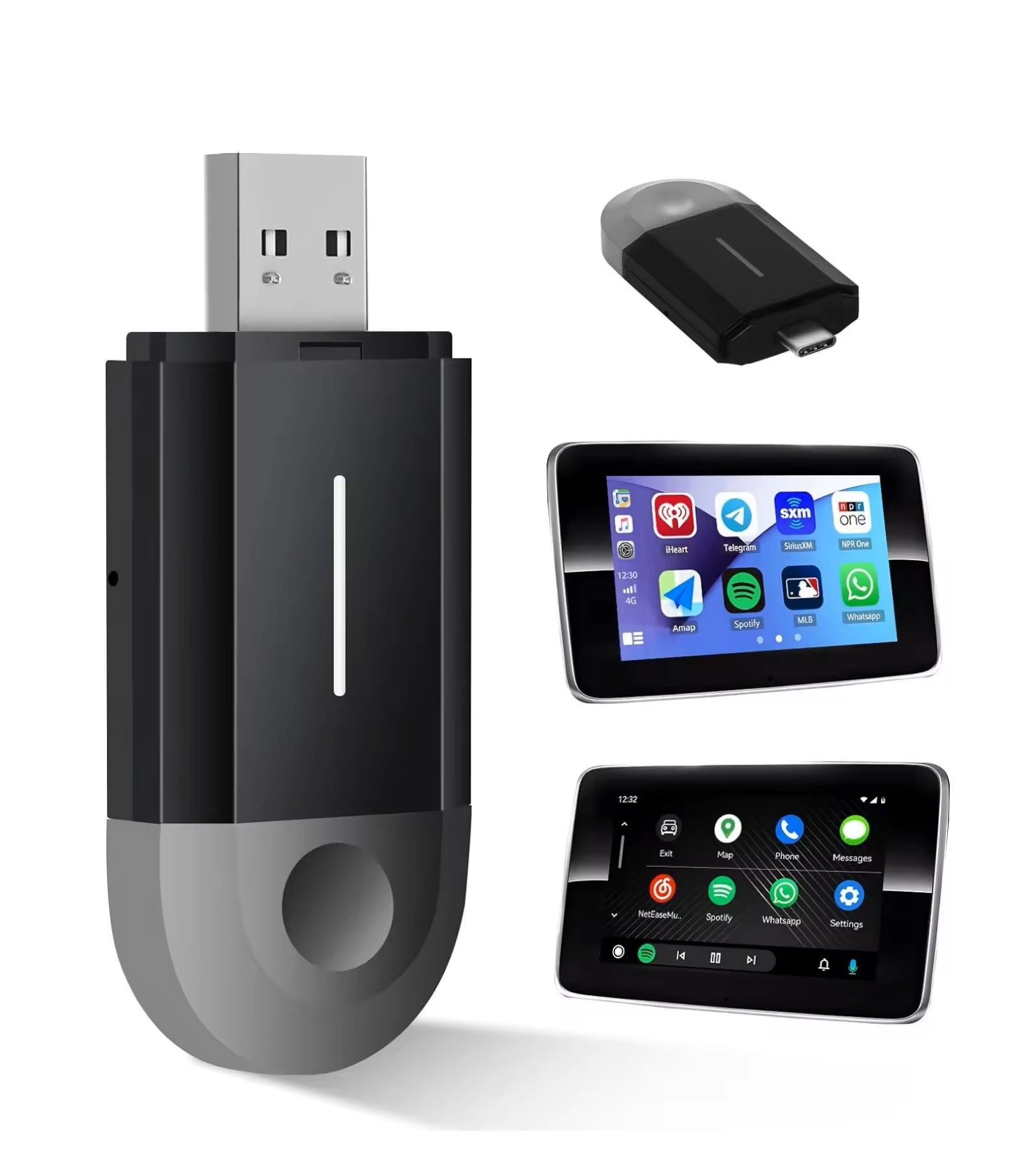 Adaptador CarPlay con conexión por cable a inalámbrica