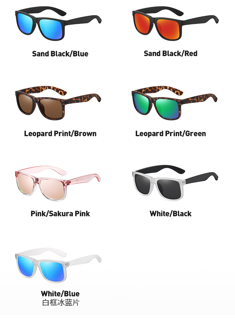 Classic Square Polarized Sunglasses for Men Women 4165