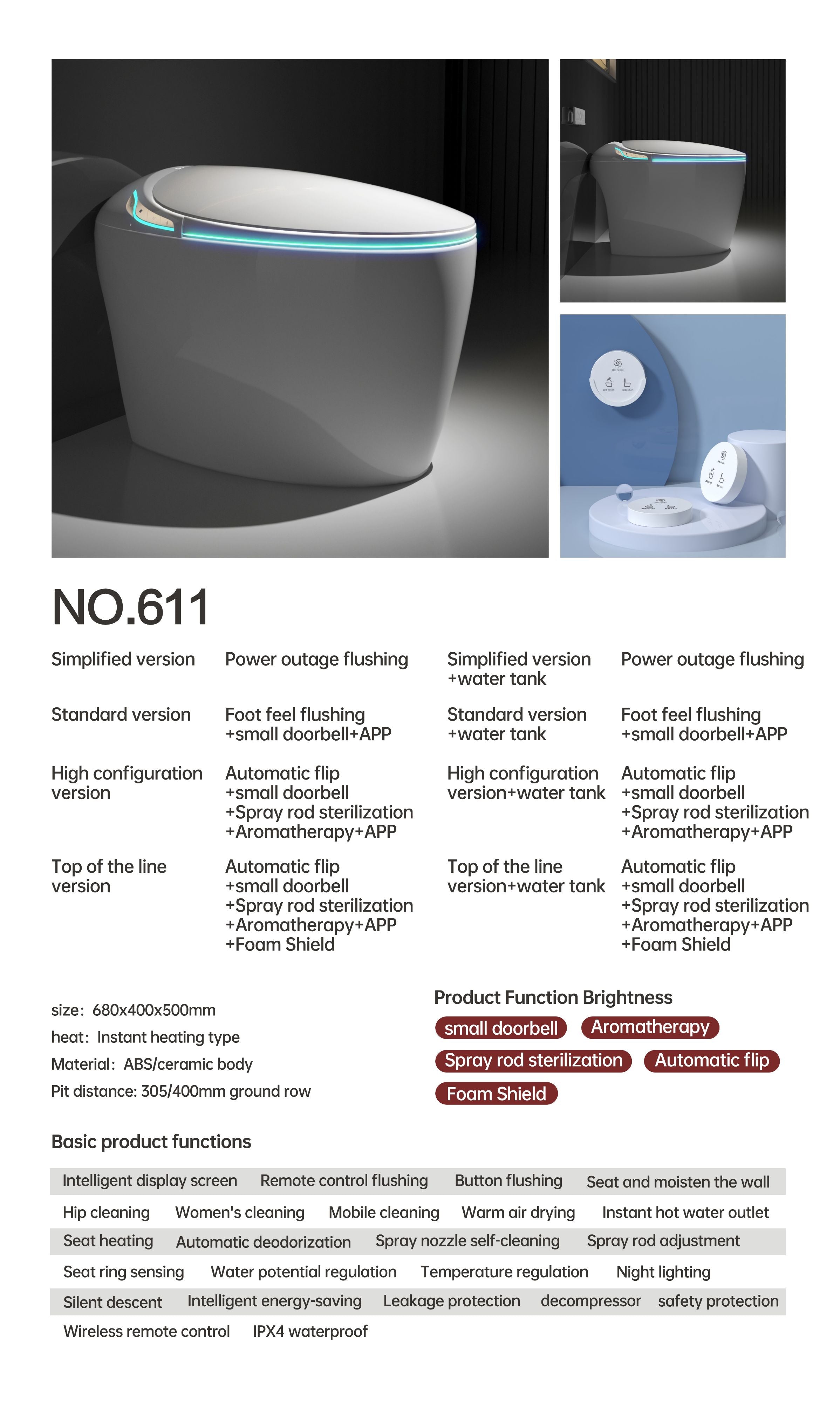 611 smart  toilet