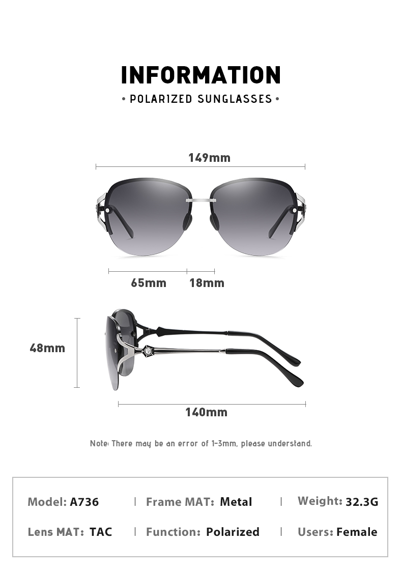 Gafas de sol polarizadas de moda para conducir A736