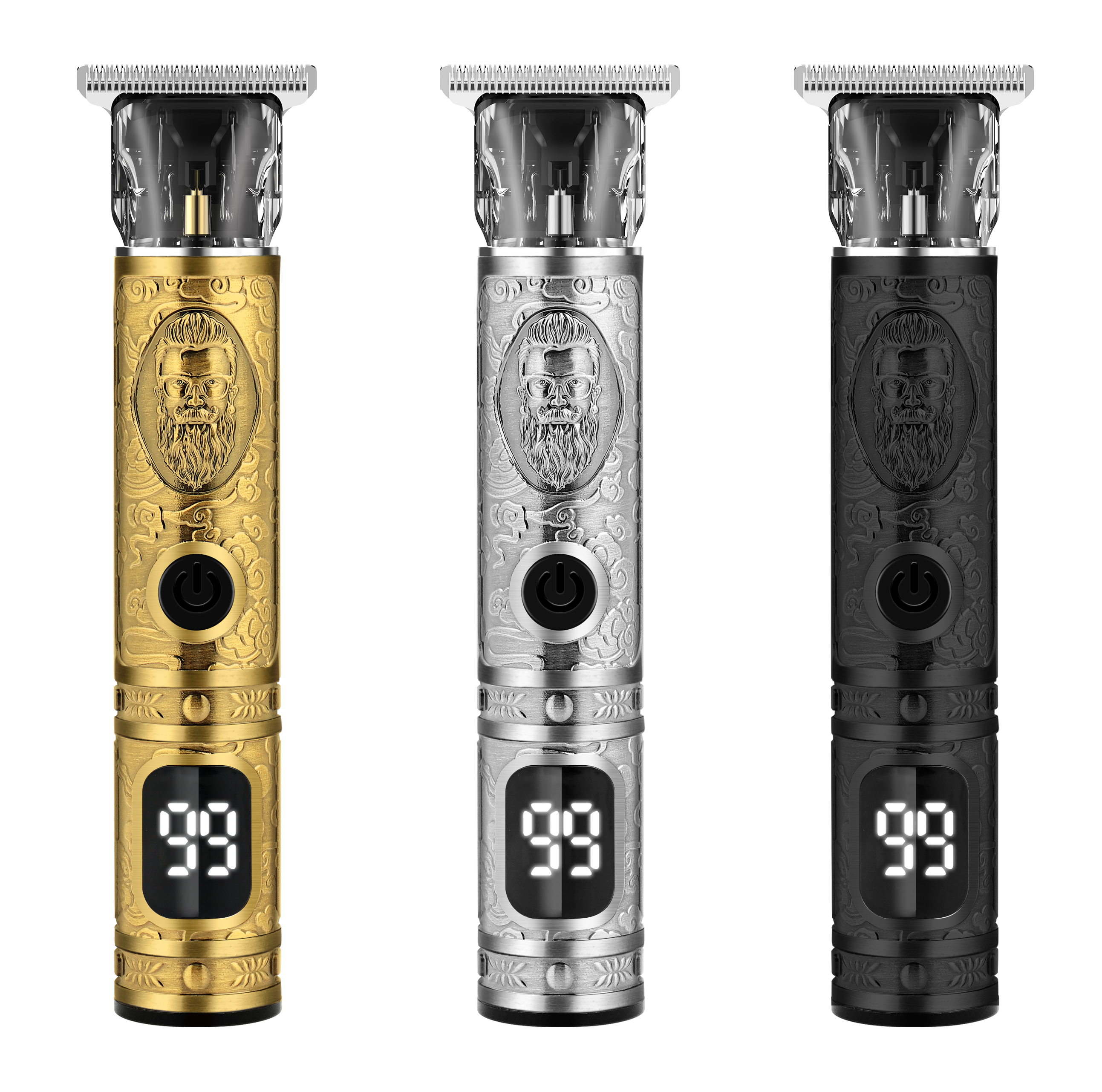 Recortadora de pelo profesional para salón con pantalla LED