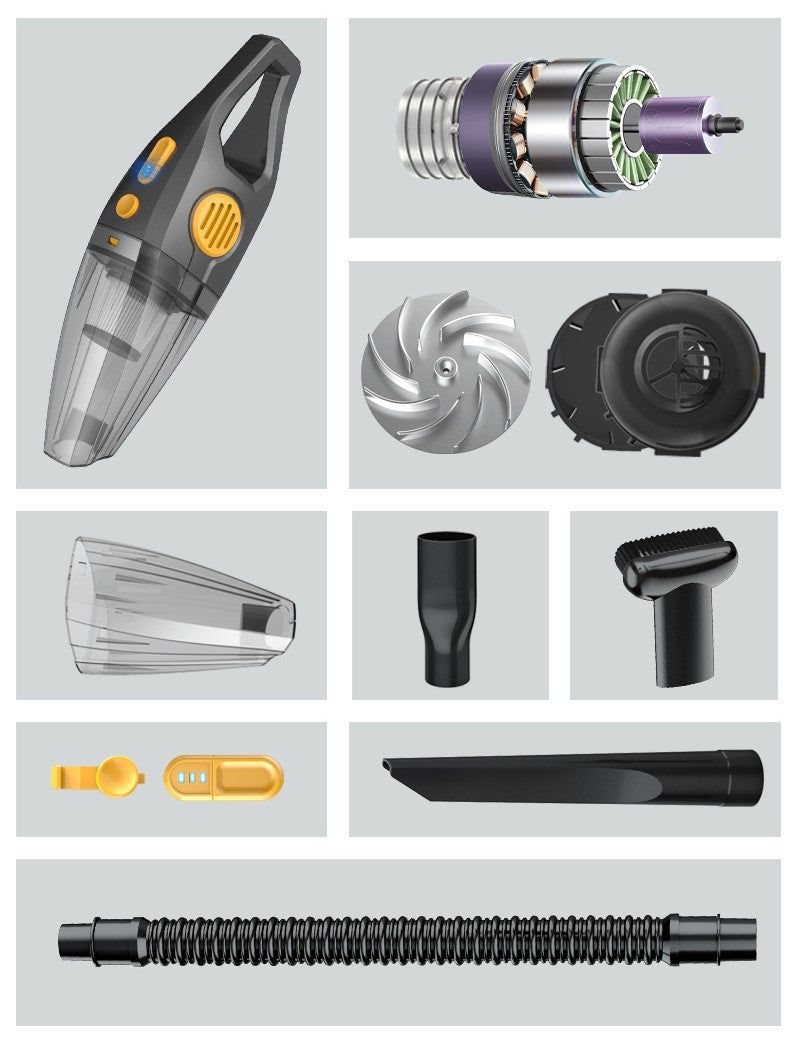 Aspiradora de mano portátil con motor pequeño e inalámbrica MZ-5235 para coche