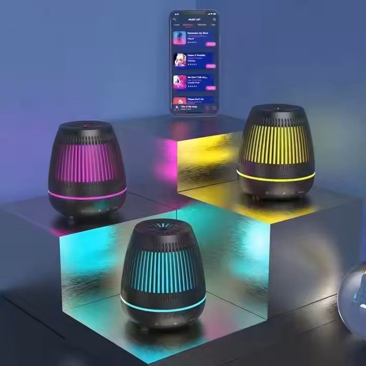 Altavoz inalámbrico portátil con luz LED para acampar al aire libre