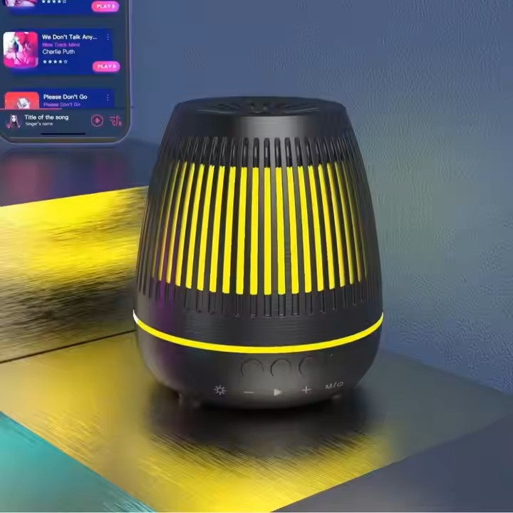 Altavoz inalámbrico portátil con luz LED para acampar al aire libre